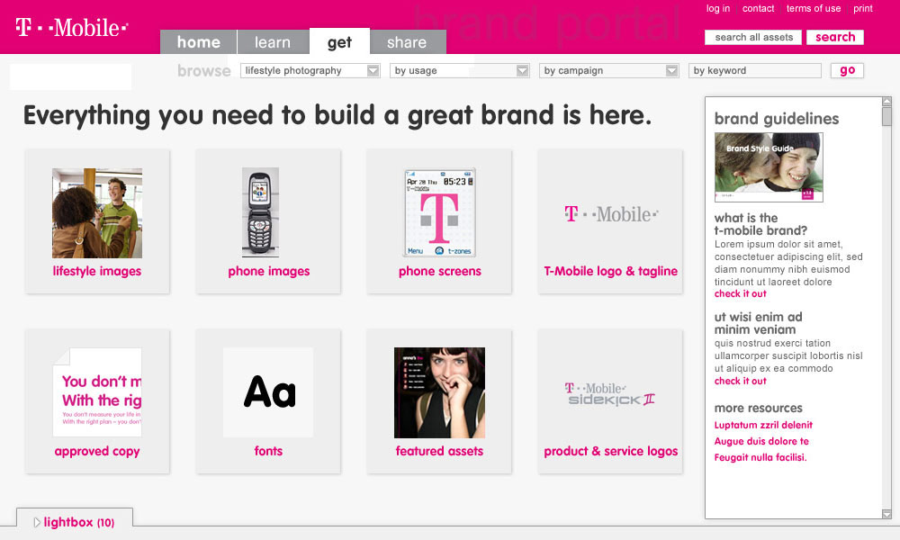 T-Mobile Brand Portal - Get